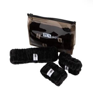 PCA Skin Black Headband and Wristband Set black color new in bag